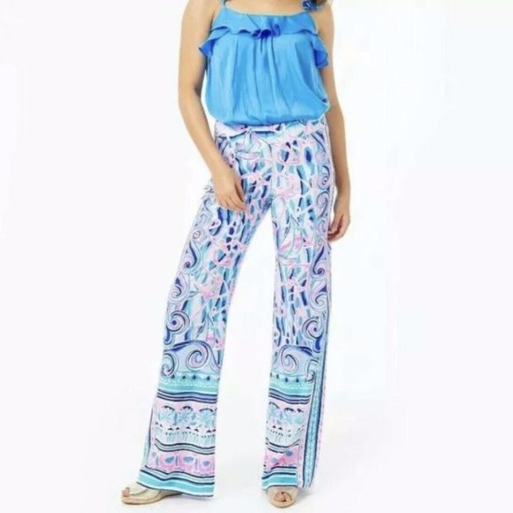 Lilly Pulitzer Bal Harbour Palazzo Skim Blue - Picture 3 of 3
